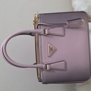 Prada Saffiano Lux Small Galleria Double Zip Handbag Comes With COA